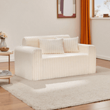 Sofá de dos plazas de espuma Loveseat para espacios pequeños. Cómodo sofá con cojines para sala de estar.