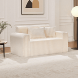 Sofá de dos plazas de espuma Loveseat para espacios pequeños. Cómodo sofá con cojines para sala de estar.