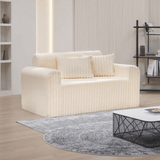 Sofá de dos plazas de espuma Loveseat para espacios pequeños. Cómodo sofá con cojines para sala de estar.