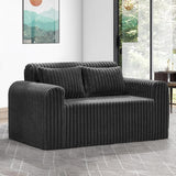 Sofá de dos plazas de espuma Loveseat para espacios pequeños. Cómodo sofá con cojines para sala de estar.
