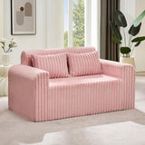 Sofá de dos plazas de espuma Loveseat para espacios pequeños. Cómodo sofá con cojines para sala de estar.