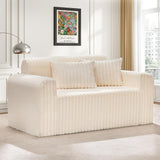 Sofá de dos plazas de espuma Loveseat para espacios pequeños. Cómodo sofá con cojines para sala de estar.