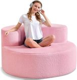 Deep Seat Circle Single Cloud Sofa O-Shape Chair for Living Room, Bedroom Apartment, Office