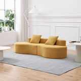 Modern Curved Sofa Couch, Unique Cashew Curved Sofa Couch