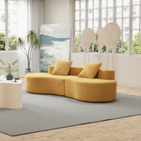 Modern Curved Sofa Couch, Unique Cashew Curved Sofa Couch