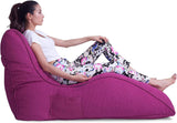 Compressible Single Couch Lounger Bean Bag with Memory Foam Filled for Living Room, Bedroom or Balcony