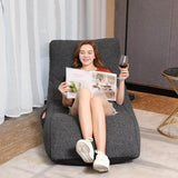 Compressible Single Couch Lounger Bean Bag with Memory Foam Filled for Living Room, Bedroom or Balcony
