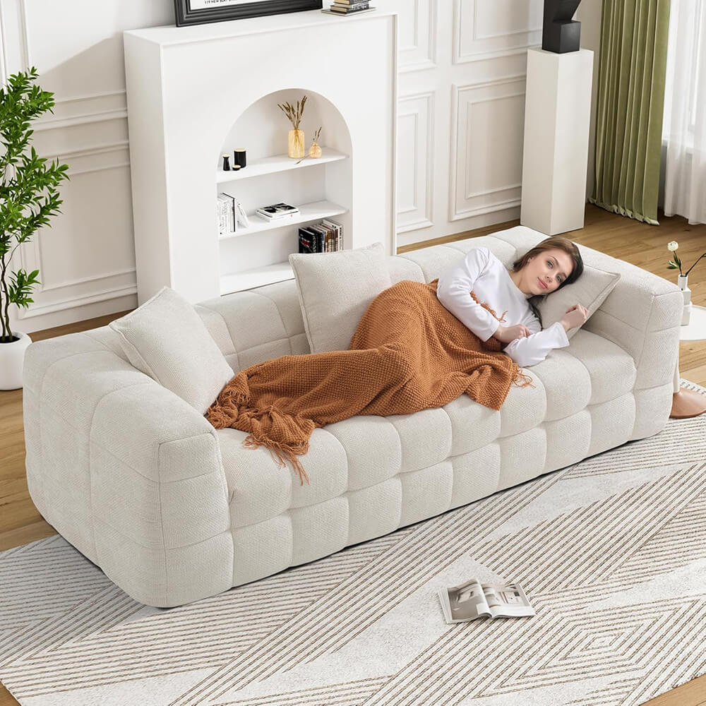 Cloud Couch Modern Seater Couch with Throw Pillows, Comfy Deep
