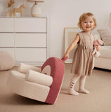 Silla infantil de espuma comprimida con suave peluche, sillón de lectura para niños pequeños