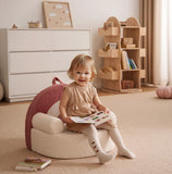 Silla infantil de espuma comprimida con suave peluche, sillón de lectura para niños pequeños