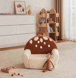 Silla infantil de espuma comprimida con suave peluche, sillón de lectura para niños pequeños