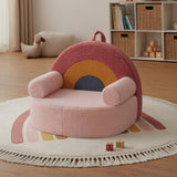 Silla infantil de espuma comprimida con suave peluche, sillón de lectura para niños pequeños