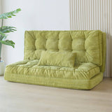 Sofá cama ajustable en el suelo, sofá cama plegable con respaldo de 6 posiciones y 2 almohadas.