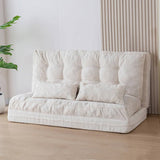 Sofá cama ajustable en el suelo, sofá cama plegable con respaldo de 6 posiciones y 2 almohadas.