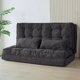 Sofá cama ajustable en el suelo, sofá cama plegable con respaldo de 6 posiciones y 2 almohadas.