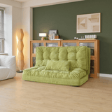 Sofá cama ajustable en el suelo, sofá cama plegable con respaldo de 6 posiciones y 2 almohadas.