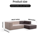 Sectional Couch with L-Shape Chaise,Modern Modular Sofa with Deep Seat, Upholstered Couches for Living Room