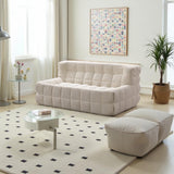 Lazy Chaise Lounges Beige Floor Bean Bag Chair Armless Sofa