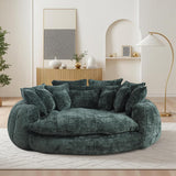 Sofá cama redondo tapizado de gran tamaño, chaise longue circular para interior, sofá de dos plazas moderno