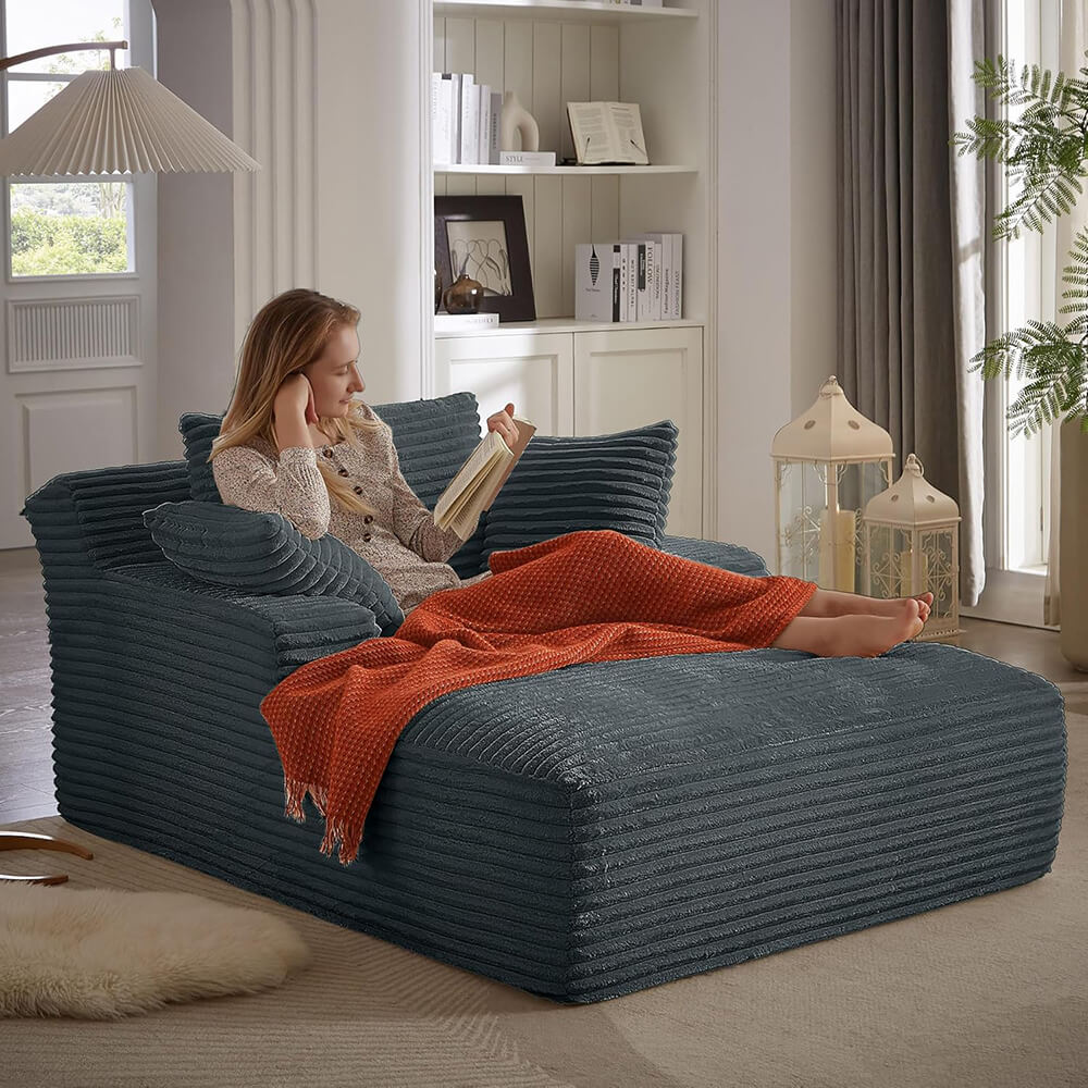 50" Comfy Fluffy Cloud Couch,Modern Deep Seat Sofa,Single Sleeper Sofa Chair for Livingroom,Bedroom,No Assembly