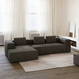 Sectional Couch with Comfy Chaise, Boneless L Shape Sofa with Deep Seat